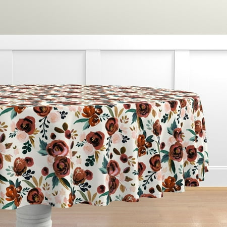 Cotton Sateen Tablecloth 90 Round - Vintage Rust Rose Cream Floral Red Orange Burnt Romantic Print Custom Table Linens by Spoonflower
Cotton Sateen Tablecloth 90 Round - Vintage Rust Rose Cream Floral Red Orange Burnt Romantic Print Custom Table Linens by Spoonflower