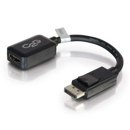 C2g 8in Displayport Male To Hdmi Female Adapter Converter - Black - Displayport\/hdmi For Audio\/video Device - 8\