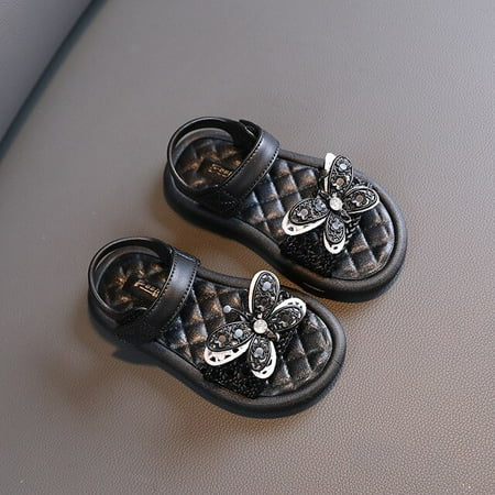 DancePeanut Summer Children Girls Elegant Princess Bowtie Sandals Shoes Size 24-35 Baby Kids Girls Hook & Loop Dress Sandals