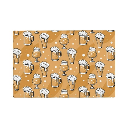 Placemats Set of 4 Beer In Glasses Heat Resistant Non - Slip Place mats Waterproof table mat for Kitchen Dining-4片装
Placemats Set of 4 Beer In Glasses Heat Resistant Non - Slip Place mats Waterproof table mat for Kitchen Dining-4片装