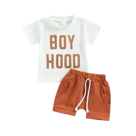 Zervatek Infant Boys Summer Clothes Outfits Letter Print Crew Neck Short Sleeve T-Shirts and Solid Color Elastic Waist Shorts 2Pcs Suit
Zervatek Infant Boys Summer Clothes Outfits Letter Print Crew Neck Short Sleeve T-Shirts and Solid Color Elastic Waist Shorts 2Pcs Suit