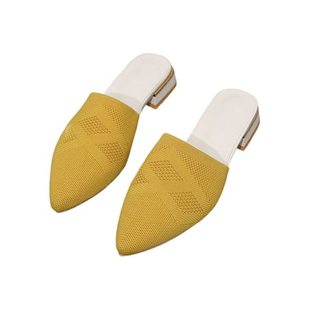 Bellella Ladies Flats Closed Pointed Toe Clogs Slip On Mules Lightweight Slides Party Work Flat Shoes Yellow 4.5
Bellella Ladies Flats Closed Pointed Toe Clogs Slip On Mules Lightweight Slides Party Work Flat Shoes Yellow 4.5