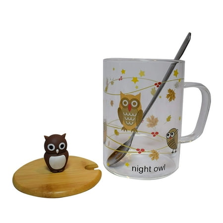 Nyrwana Ceramic Coffee/Milk Mugs with Owl Cup Lid and Spoon - 1 Piece Brown 450 ml
Nyrwana Ceramic Coffee/Milk Mugs with Owl Cup Lid and Spoon - 1 Piece Brown 450 ml