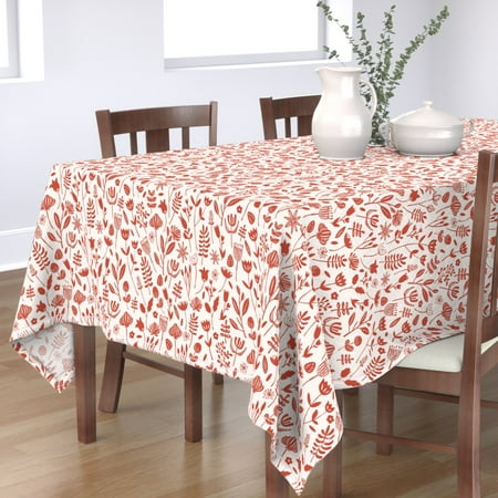 Cotton Sateen Tablecloth 70 Square - Folk Art Christmas Holiday Red Floral Block Print Winter Botanical Print Custom Table Linens by Spoonflower
Cotton Sateen Tablecloth 70 Square - Folk Art Christmas Holiday Red Floral Block Print Winter Botanical Print Custom Table Linens by Spoonflower