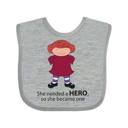 Inktastic She Needed a Hero so She Became One Gift Baby Boy or Baby Girl Bib