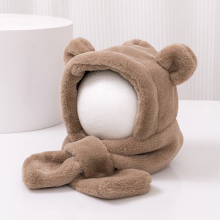 Meidiya Kids Winter Hat Scarf One-Piece Plush Cross Thicken Solid Color Thermal Ear Decor Cold-proof Baby Bonnet Scarf Infant Accessories 
Meidiya Kids Winter Hat Scarf One-Piece Plush Cross Thicken Solid Color Thermal Ear Decor Cold-proof Baby Bonnet Scarf Infant Accessories