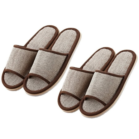 2 Pairs of 29cm Slippers Summer Anti EVA Bottom Cotton Linen Slippers for Hotel Home (Coffee)
2 Pairs of 29cm Slippers Summer Anti EVA Bottom Cotton Linen Slippers for Hotel Home (Coffee)