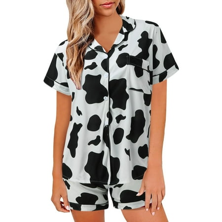 Women Print Pajamas Set Sleepwear Lingerie V Neck Shirt Shorts Short Sleeve Nightwear Homewear
Women Print Pajamas Set Sleepwear Lingerie V Neck Shirt Shorts Short Sleeve Nightwear Homewear