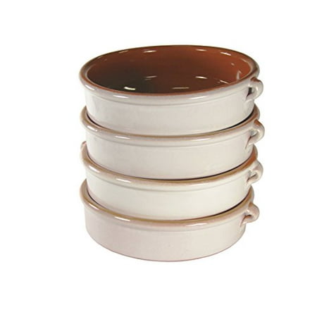 Cloud White Terra Cotta Cazuelas Round - 8 Inch (4 Dishes)