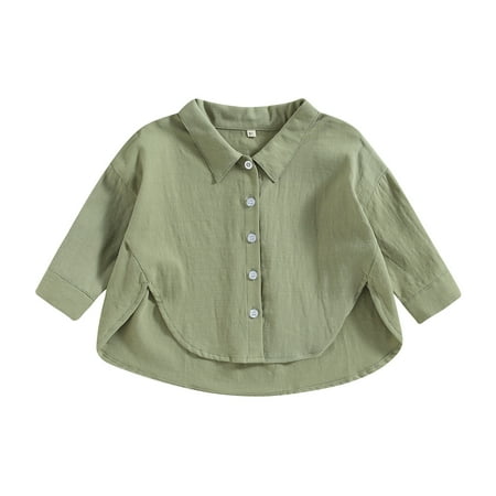 Blotona Kids Shirt Boys Girls Long Sleeve Lapel Collar Solid Color Split Hem Button Down Tops Spring Summer Blouse Streetwear
Blotona Kids Shirt Boys Girls Long Sleeve Lapel Collar Solid Color Split Hem Button Down Tops Spring Summer Blouse Streetwear