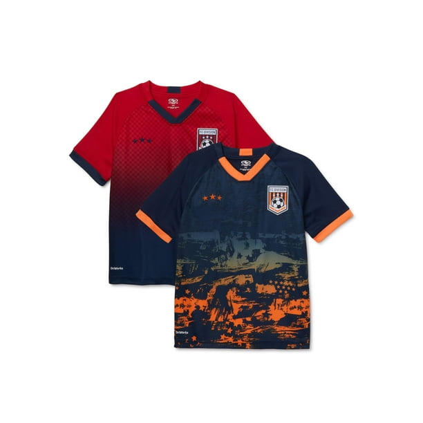 Athletic Works Youth Soccer Jersey, 2-Pack, Sizes 8-18 & Husky