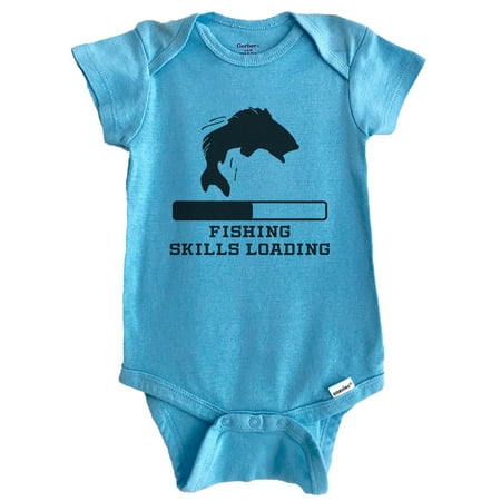 Fishing Skills Loading Funny Sports Humor Baby Bodysuit (Blue) 0-3 Months 
Fishing Skills Loading Funny Sports Humor Baby Bodysuit (Blue) 0-3 Months