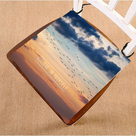 PHFZK Beautiful Sunset Sky Chair Pad Inspirational Quote Seat Cushion Chair Cushion Floor Cushion Two Sides Size 18x18 inches
PHFZK Beautiful Sunset Sky Chair Pad Inspirational Quote Seat Cushion Chair Cushion Floor Cushion Two Sides Size 18x18 inches