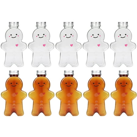 HOMEMAXS 10Pcs Gingerbread Man Water Bottles Clear Design Beverage Bottles Christmas Themed Candy Jars
HOMEMAXS 10Pcs Gingerbread Man Water Bottles Clear Design Beverage Bottles Christmas Themed Candy Jars