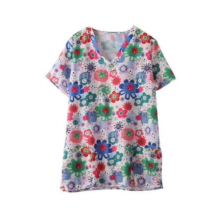 gakvbuo Plus Size Scrub Shirts For Women Nursing Uniform Printed Working Uniform Scrub Tops With Pocket V-Neck Short Sleeve Work Utility Safety Tops Nursing Worker Protective Clothing Top
gakvbuo Plus Size Scrub Shirts For Women Nursing Uniform Printed Working Uniform Scrub Tops With Pocket V-Neck Short Sleeve Work Utility Safety Tops Nursing Worker Protective Clothing Top