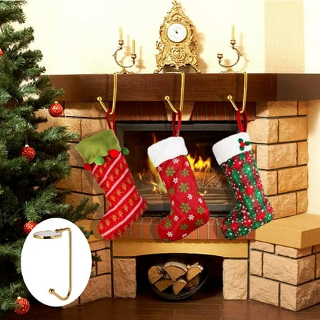 GROFRY 4Pcs Fireplace Socks Hanger Plating Increase Atmosphere Wear-resistant Bright Luster Christmas Hook for Home
GROFRY 4Pcs Fireplace Socks Hanger Plating Increase Atmosphere Wear-resistant Bright Luster Christmas Hook for Home