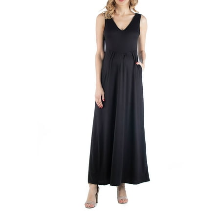 24seven Comfort Apparel Maxi Maternity Sleeveless Dress with Pockets M0116189 Made in USA
24seven Comfort Apparel Maxi Maternity Sleeveless Dress with Pockets M0116189 Made in USA
