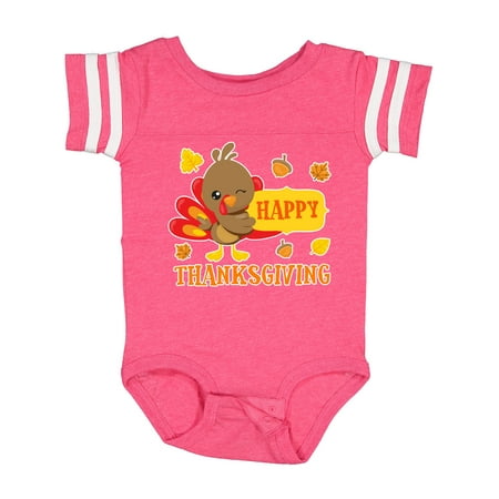 Inktastic Happy Thanksgiving with Cute Turkey and Leaves Gift Baby Boy or Baby Girl Bodysuit 
Inktastic Happy Thanksgiving with Cute Turkey and Leaves Gift Baby Boy or Baby Girl Bodysuit