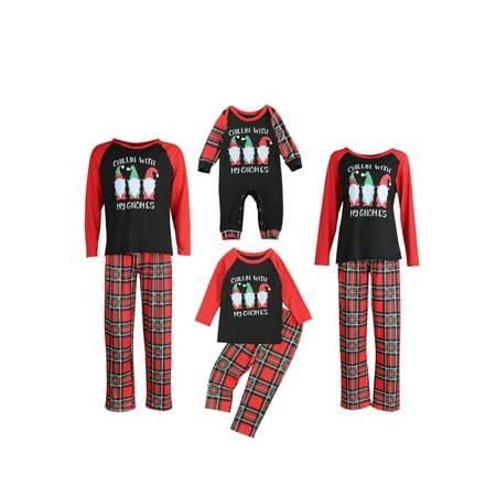 Suanret Family Christmas Pjs Matching Sets Christmas Pajamas Santa Printed Top and Plaid Pants Sleepwear for Family
Suanret Family Christmas Pjs Matching Sets Christmas Pajamas Santa Printed Top and Plaid Pants Sleepwear for Family