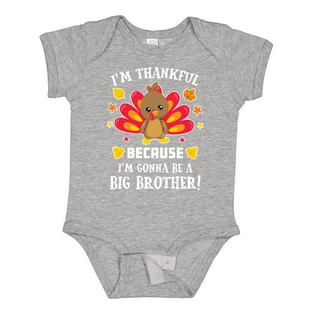 Inktastic Thanksgiving I m Thankful Because I m Gonna Be a Big Brother Gift Baby Boy or Baby Girl Bodysuit
Inktastic Thanksgiving I m Thankful Because I m Gonna Be a Big Brother Gift Baby Boy or Baby Girl Bodysuit