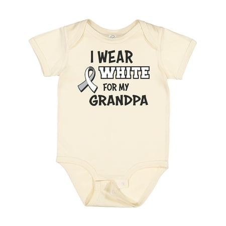 Inktastic I Wear White for My Grandpa Gift Baby Boy or Baby Girl Bodysuit