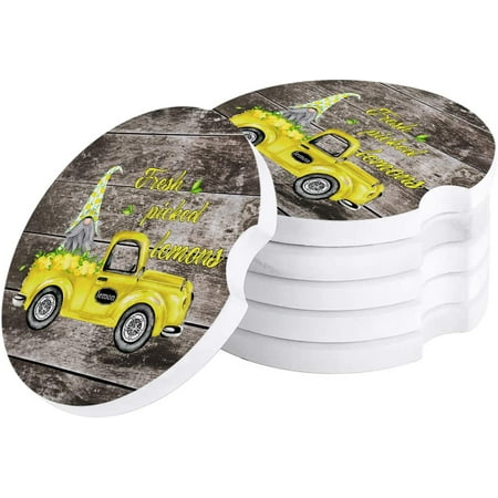 ZHANZZK Summer Yellow Truck Lemon and Gnome Retro Wood Grain Set of 2 Car Coaster for Drinks Absorbent Ceramic Stone Coasters Cup Mat with Cork Base for Home Kitchen Room Coffee Table Bar Decor
ZHANZZK Summer Yellow Truck Lemon and Gnome Retro Wood Grain Set of 2 Car Coaster for Drinks Absorbent Ceramic Stone Coasters Cup Mat with Cork Base for Home Kitchen Room Coffee Table Bar Decor