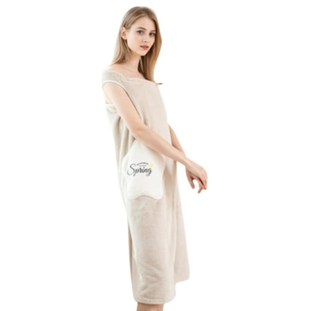 Bathrobe Bathrobe Quick-drying Foldable Coral Fleece Bath Towel