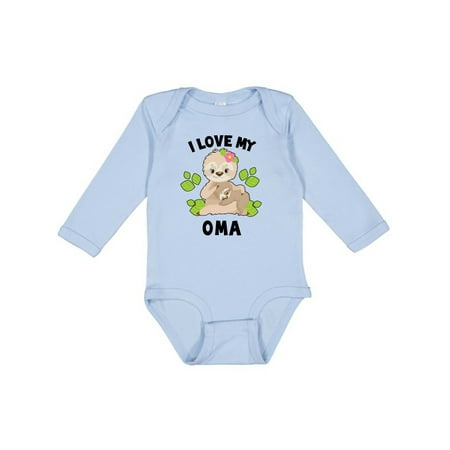Inktastic Cute Sloth I Love My Oma with Green Leaves Gift Baby Boy or Baby Girl Long Sleeve Bodysuit
Inktastic Cute Sloth I Love My Oma with Green Leaves Gift Baby Boy or Baby Girl Long Sleeve Bodysuit