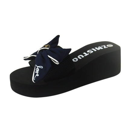 Babysbule Women s Slippers Clearance Women Girls Bow Wedge Heel Non-slip Thick Heel Casual Slippers
Babysbule Women s Slippers Clearance Women Girls Bow Wedge Heel Non-slip Thick Heel Casual Slippers