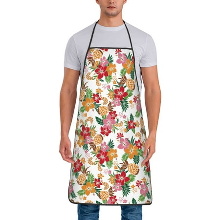 Uemuo Pineapple Flower Printed Bib Apron Adjustable Water and Oil Resistant Cooking Kitchen Chef Apron for Women Men
Uemuo Pineapple Flower Printed Bib Apron Adjustable Water and Oil Resistant Cooking Kitchen Chef Apron for Women Men