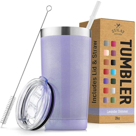 Zulay Kitchen 20oz Stainless Steel Tumbler With Lid and Straw - Sweat-Free Travel Coffee Mug Tumbler - Lavender Shimmer
Zulay Kitchen 20oz Stainless Steel Tumbler With Lid and Straw - Sweat-Free Travel Coffee Mug Tumbler - Lavender Shimmer