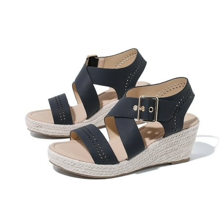 Sarairis Women s Summer Comfy Walk Espadrilles Sandals Skeleton Bohamian Style Casual Not Too High Heel Platform Shoes black Size 6
Sarairis Women s Summer Comfy Walk Espadrilles Sandals Skeleton Bohamian Style Casual Not Too High Heel Platform Shoes black Size 6