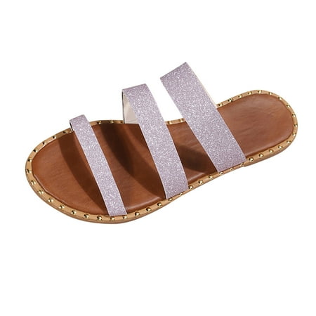 Womens Sandals Ladies Summer Flat Casual Sandals Solid Color Leather Open Toe Beach Slippers
Womens Sandals Ladies Summer Flat Casual Sandals Solid Color Leather Open Toe Beach Slippers
