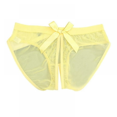Popvcly Womens Sexy Lace Open Panties for Ladies Sexy Women s Briefs Women Bowknot Low Rise Underpants Yellow /1Pc
Popvcly Womens Sexy Lace Open Panties for Ladies Sexy Women s Briefs Women Bowknot Low Rise Underpants Yellow /1Pc