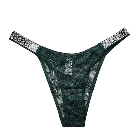 DNDKILG Low Rise Underwear T-Back Sexy Panties for Women G-String Thongs Lace Stretch Tangas Green L
DNDKILG Low Rise Underwear T-Back Sexy Panties for Women G-String Thongs Lace Stretch Tangas Green L