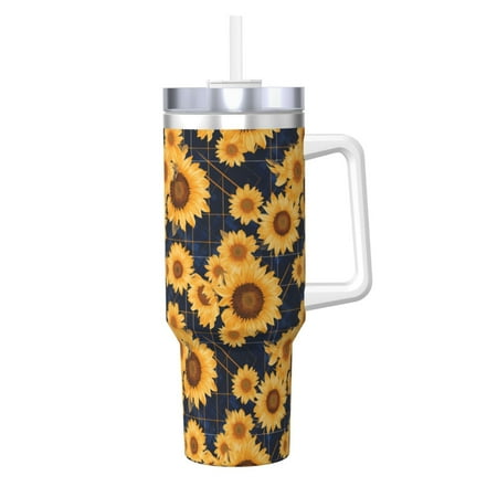Uemuo Navy Blue Plaid Sunflower Print 40oz Ice Bully With Handle And Straw Stainless Steel Vacuum Insulated Cup And 2 In 1 Straw Lid Insulated Travel Tumbler
Uemuo Navy Blue Plaid Sunflower Print 40oz Ice Bully With Handle And Straw Stainless Steel Vacuum Insulated Cup And 2 In 1 Straw Lid Insulated Travel Tumbler