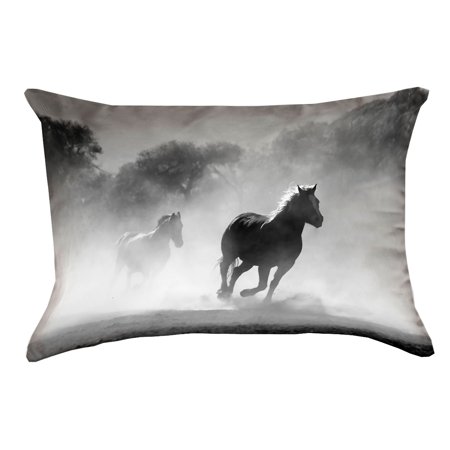 ArtVerse Bhakti Smith Galloping Horses (Pillow Cover Only) - Poly Twill