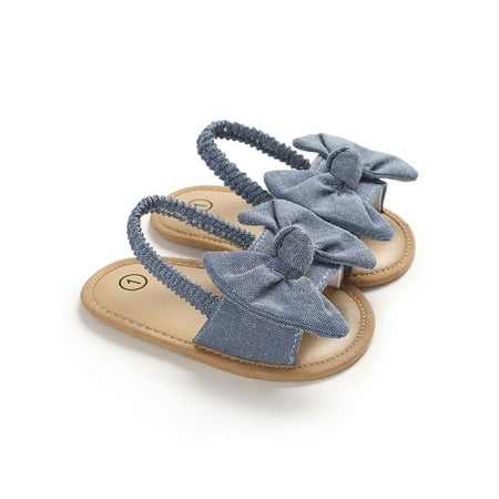 Lacyhop Infant Flat Sandal First Walkers Sandals Bowknot Crib Shoes Dress Cute Flats Comfort Soft Sole Princess Shoe Dark Blue 6-12 months
Lacyhop Infant Flat Sandal First Walkers Sandals Bowknot Crib Shoes Dress Cute Flats Comfort Soft Sole Princess Shoe Dark Blue 6-12 months