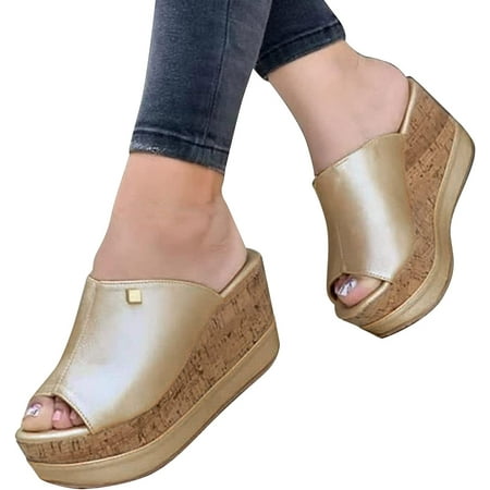Sandals for Women Wedge Womens Comfy Platform Sandals Slip-On Summer Casual Beach Wedge Sandals Strappy Ankle Buckle Strap Open Toe Sandals Flip Flops Wedge Shoes Causal Outdoor Sandals
Sandals for Women Wedge Womens Comfy Platform Sandals Slip-On Summer Casual Beach Wedge Sandals Strappy Ankle Buckle Strap Open Toe Sandals Flip Flops Wedge Shoes Causal Outdoor Sandals