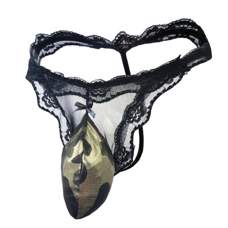 UDAXB Lingerie Men s Fashion Sretch G-string T-back Micro Thong Briefs Underwear