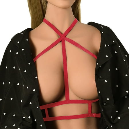 NECHOLOGY Cleavage Cover up No Lace Hollow Lingerie Gothic Neck Strap Bra Underwear Bridal Bustier Underwear Red One Size
NECHOLOGY Cleavage Cover up No Lace Hollow Lingerie Gothic Neck Strap Bra Underwear Bridal Bustier Underwear Red One Size