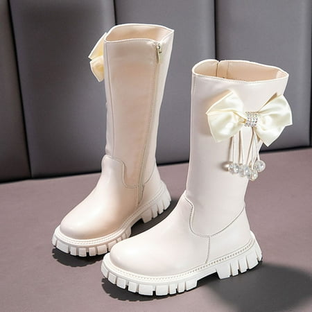 TOWED22 Toddler Boy Boots Delicate Running Shoes for Baby Warming Toddler Boots Snow Boys Shoes Soft Booties Baby Girls Baby Shoes White