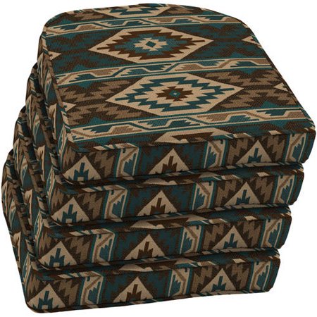 Better Homes and Gardens Outdoor Patio Wicker Seat Cushion with Welt, Set of 4
