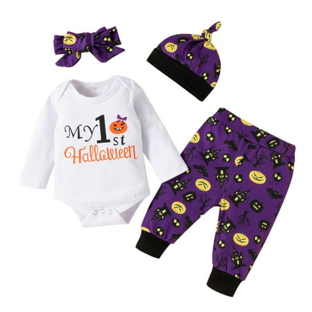 Baby Boy Girls Letter Romper Bodysuit+Pumpkin Pants Hat Outfits For 9-12 Months
Baby Boy Girls Letter Romper Bodysuit+Pumpkin Pants Hat Outfits For 9-12 Months