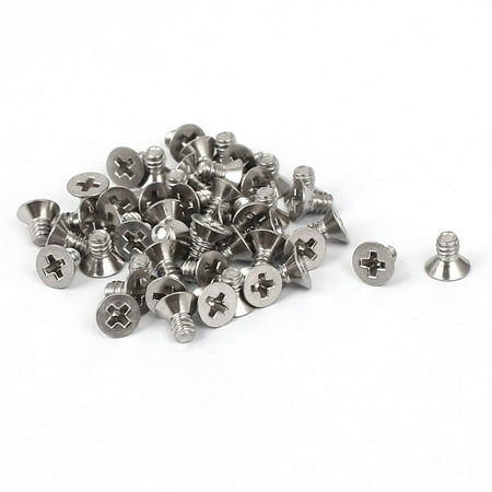 4#-40x3/16 Stainless Steel Flat Countersunk Head Machine Screws 50pcs