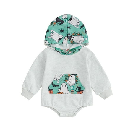 Douhoow Infant Boy Halloween Sweatshirt Romper 0 3 6 12 18M Baby Pumpkin Ghost Print Bodysuits Long Sleeve Hooded Jumpsuits
Douhoow Infant Boy Halloween Sweatshirt Romper 0 3 6 12 18M Baby Pumpkin Ghost Print Bodysuits Long Sleeve Hooded Jumpsuits