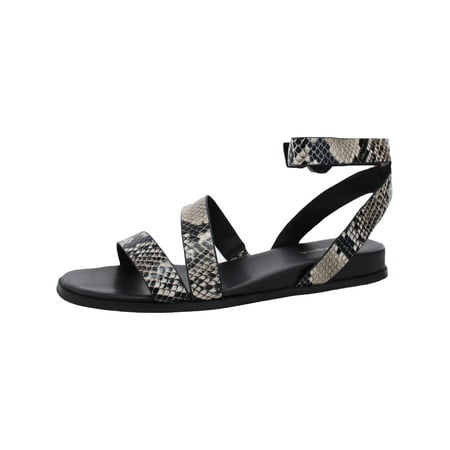 Marc Fisher Womens Tavie 2 Faux Leather Snake Print Wedge Sandals