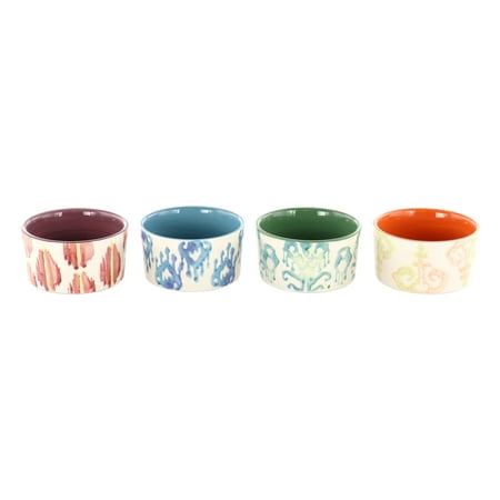 Spice by Tia Mowry 4 Piece Round 6.5 Ounce Stoneware Ramekin Set