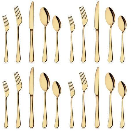 Silverware Set 20 Piece Stainless Steel Flatware Cutlery Set for 4 Mirror Finish Dishwasher Safe
Silverware Set 20 Piece Stainless Steel Flatware Cutlery Set for 4 Mirror Finish Dishwasher Safe