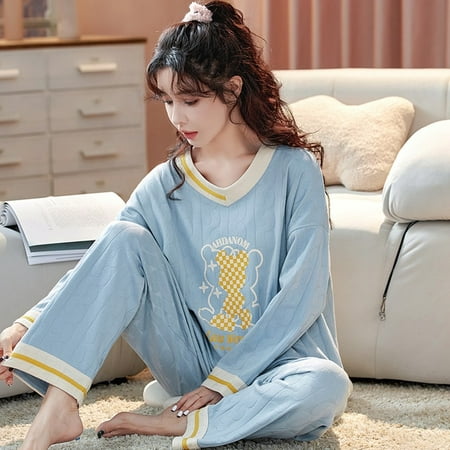 QWZNDZGR Spring Autumn Polyester Cartoon Girls Cheap Pajama Sets Women Pyjamas Plaid Sleepwear Pijama Mujer Homewear Clothing Nightwear
QWZNDZGR Spring Autumn Polyester Cartoon Girls Cheap Pajama Sets Women Pyjamas Plaid Sleepwear Pijama Mujer Homewear Clothing Nightwear